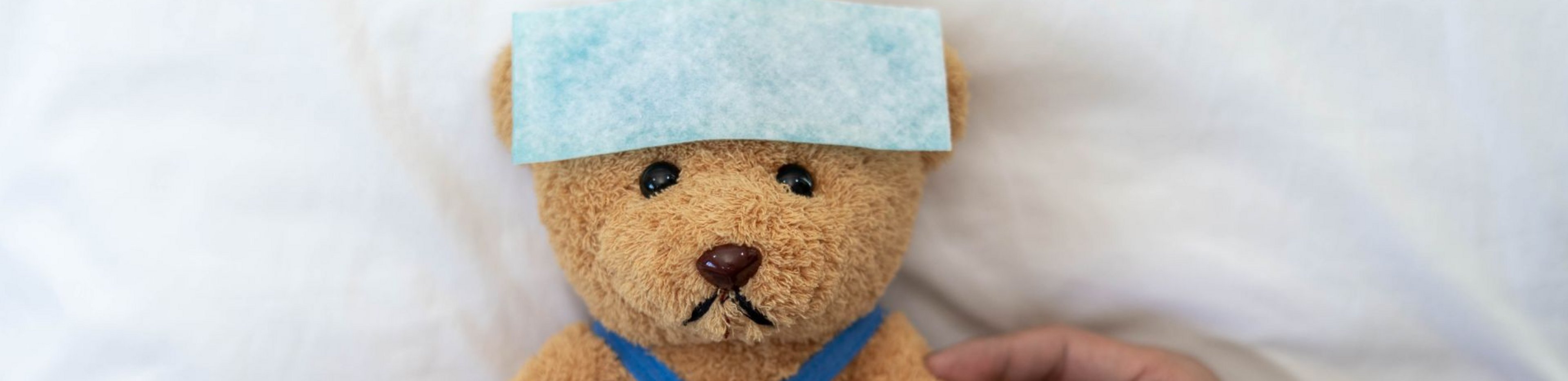 "Pediatric Care Concept" von shisuka Impression: Teddybär mit Fieberthermometer